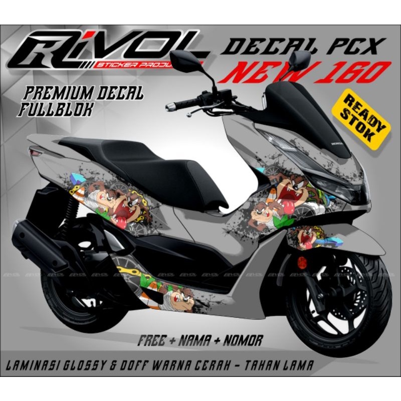 Decal sticker new honda pcx 160 full body motif karakter tazmania