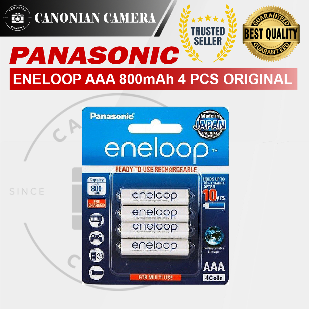 Battery Baterai Batre Panasonic Eneloop AAA 800mAh 4Pcs Original