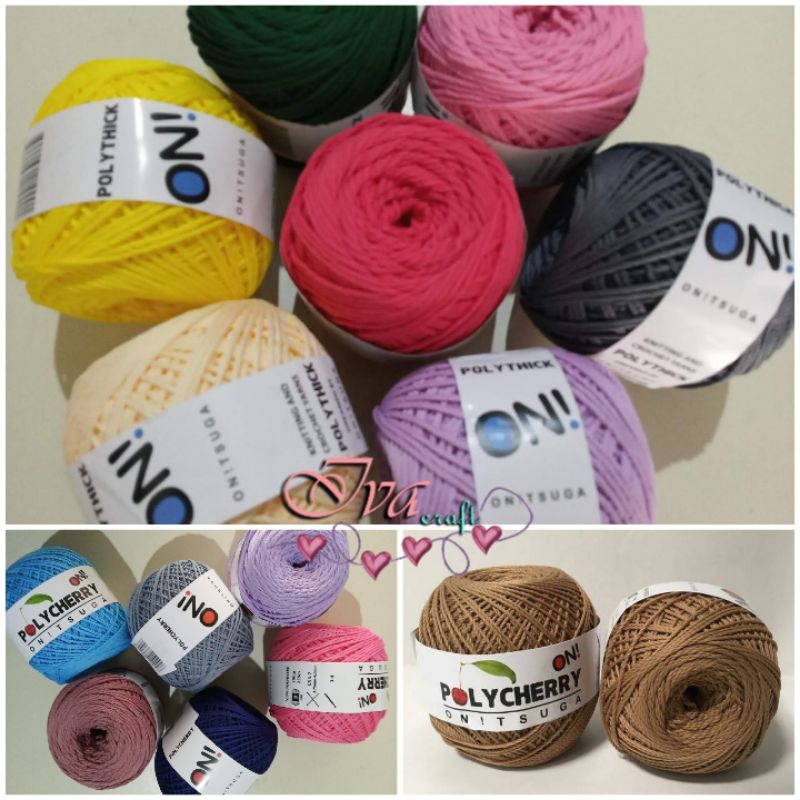 Benang rajut pollychery / roll