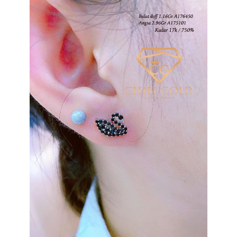 CHIBIGOLD - Anting emas asli swan A176450 #chibigold