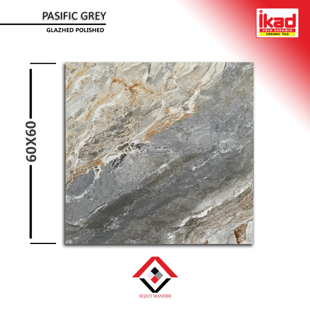granit 60x60 - motif marmer - ikad pasific grey