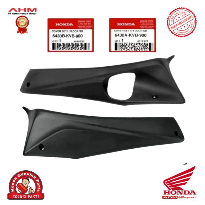 6430A-KVB-900 6430B-KVB-900 Cover Dek Bawah Samping Kiri Kanan Vario 110 Karbu 2006-2010 ORIGINAL AH