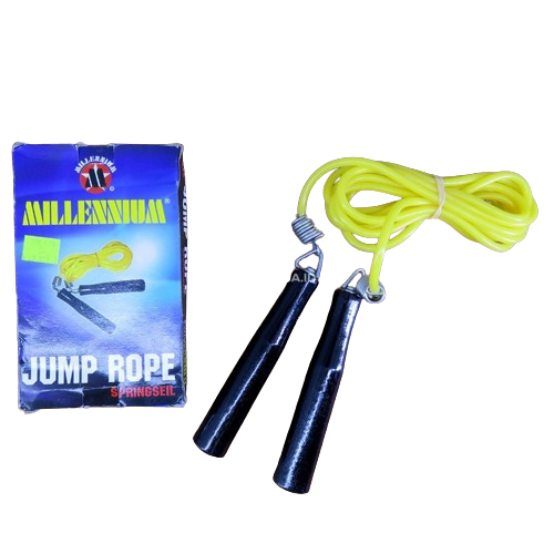 Skiping- Skipping -  Lompat Tali JUMP ROPE GAGANG KAYU MILLENIUM TALI PVC TEBAL IMPORT