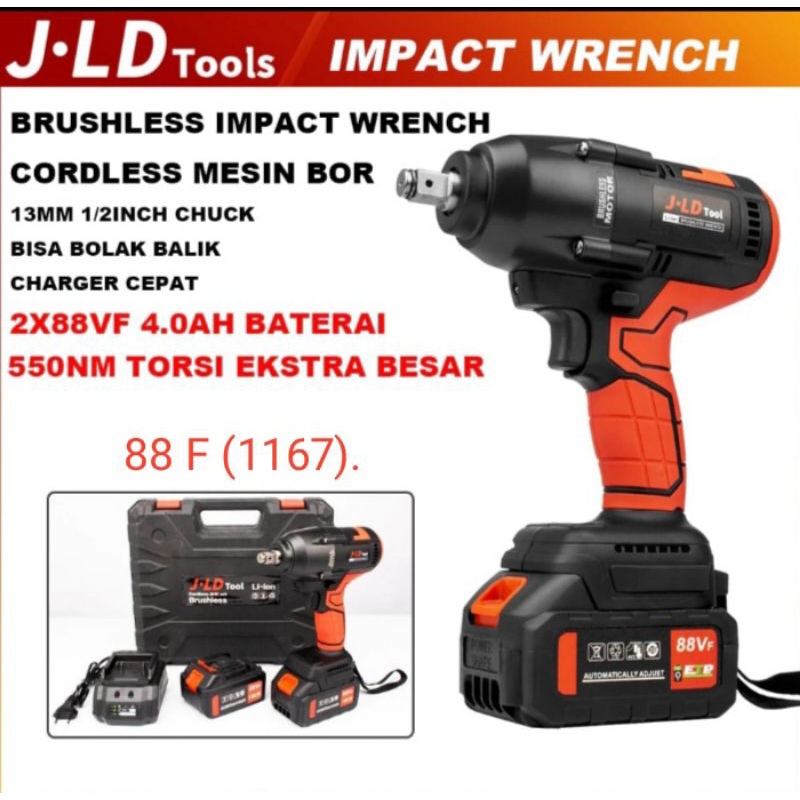 JLD 88F IMPACT WRENCH 2 BATERAI JUMBO 550nm