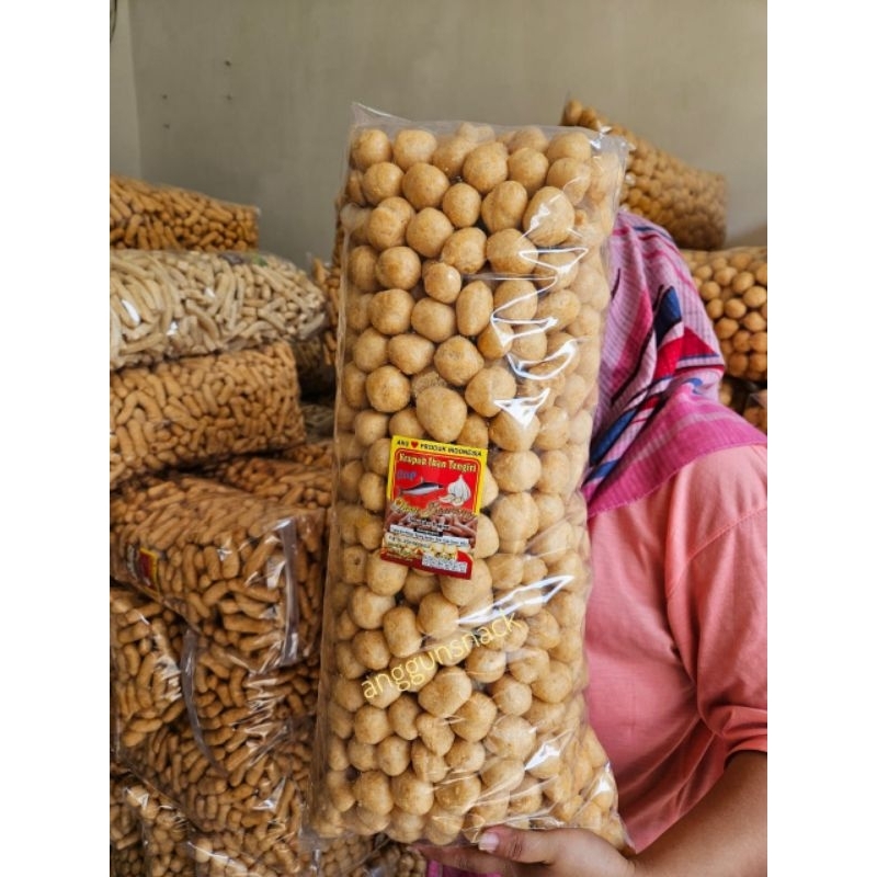 

krupuk ikan tengiri 1kg / amplang bulat / krupuk ikan/ amplang ikan