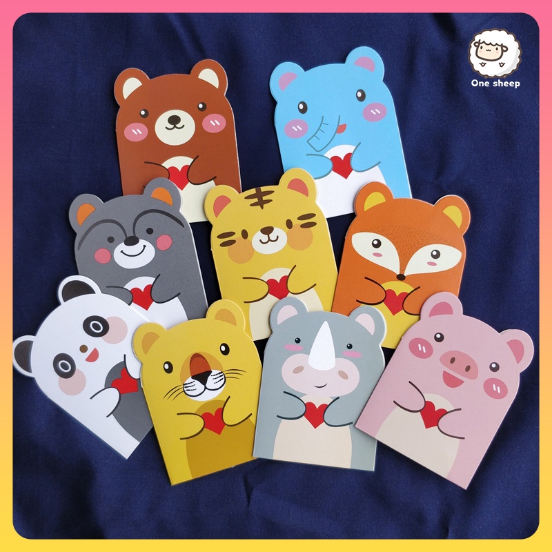 

Sticky Notes Motif Binatang Tempelan Kertas Catatan Memo Note Karakter Animal Lucu Unik/kartu ucapan J86