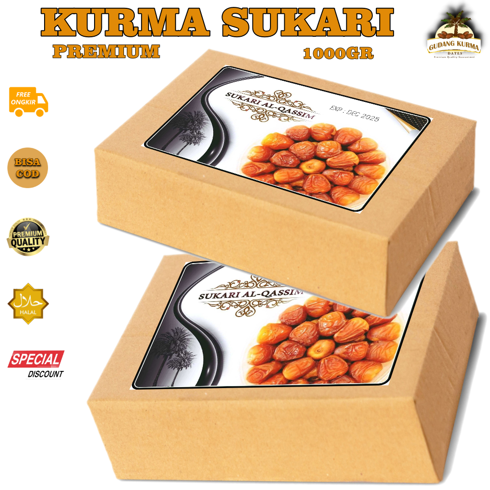 

kurma sukari/ sukari super lembut manis 1KG(kemasan box thinwall)