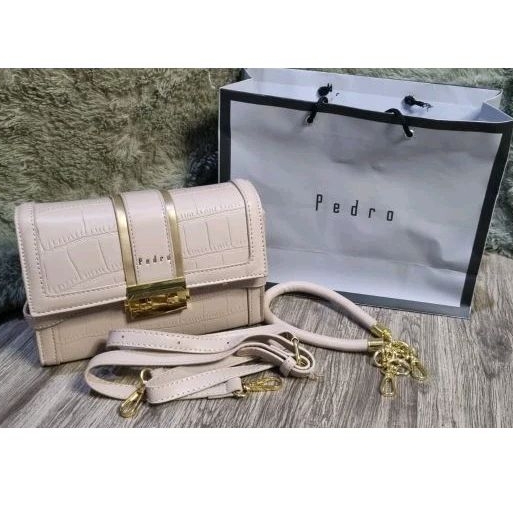 Tas Pedro khaki Croco Matte Mewah