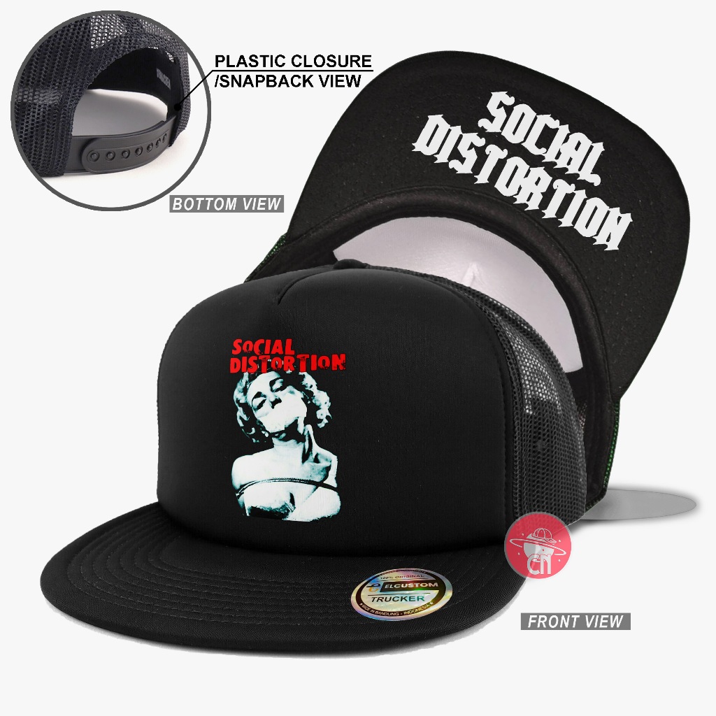 Social Distortion Snapback /Topi Trucker /Topi Jaring /Trucker Hat /Trucker Cap /Topi Original /Topi