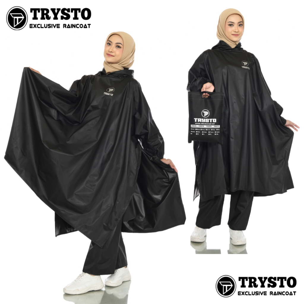 Mantel Raincoat Jas Hujan Ponco Lengan Kelalawar Dewasa Pria Wanita By TRYSTO