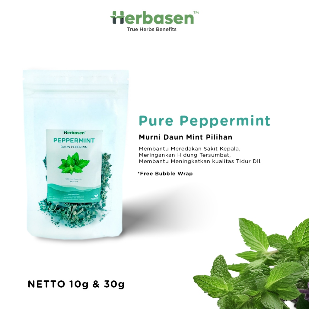 

Pure Peppermint Tea Teh Daun Mint Premium - Herbasen