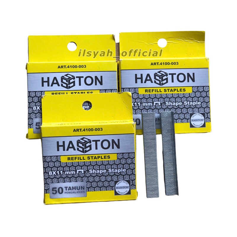 

REFIL Isi Staples Stapler 8 mm x 11mm HASSTON PROHEX - Refill Air Stapler Nailer