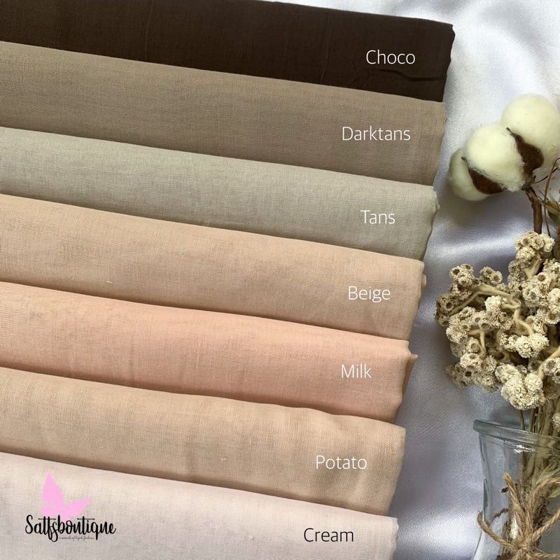 hijab paris premium, warna pastel, size 110x110 bahan serat paris
