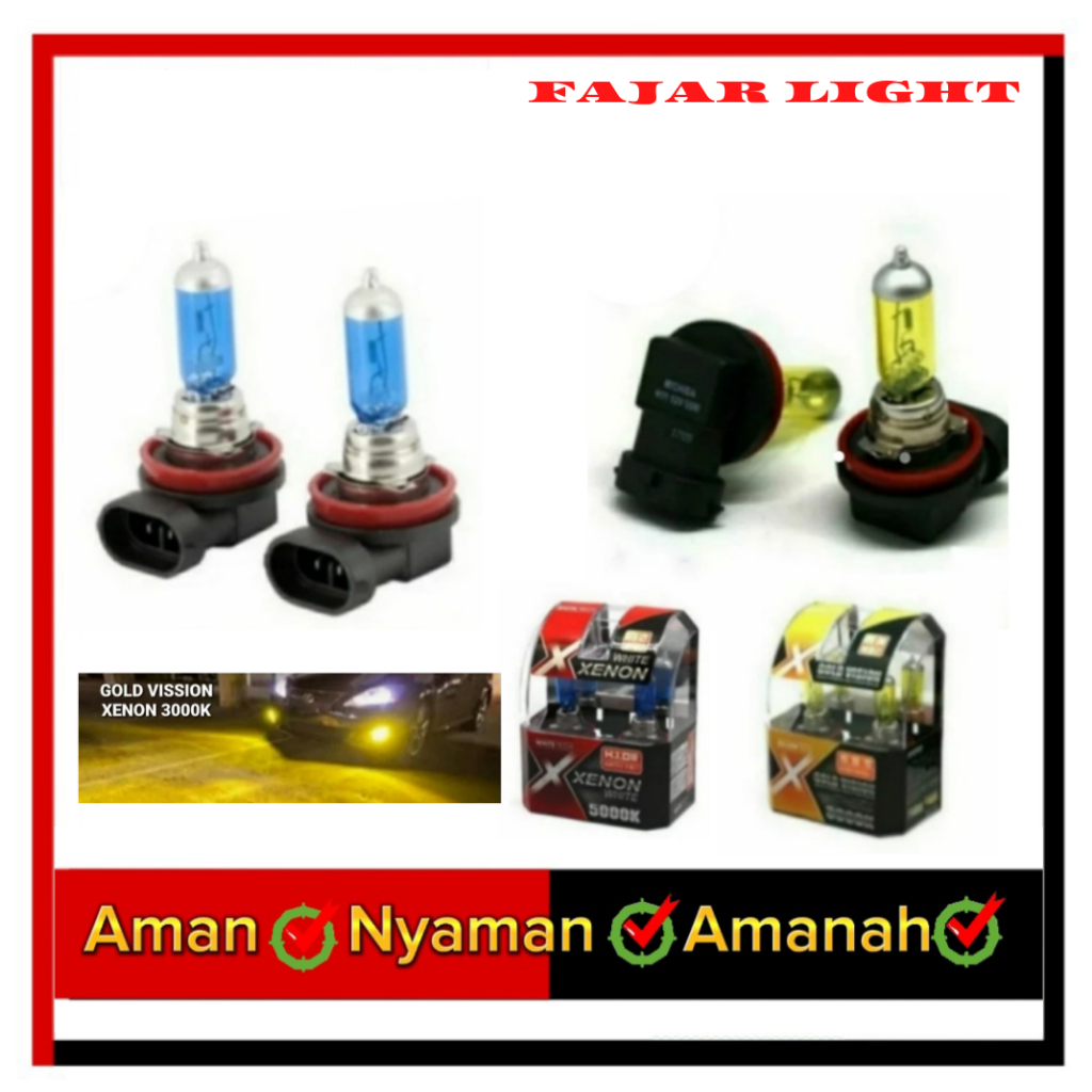 Bohlam Lampu Mobil Mobillio BRV Brio Jazz  Bohlam Lampu Kabut / Foglamp MICHIBA Xenon 55.W H11