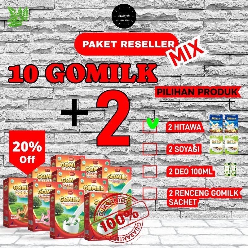 

Paket Reseller MIX 10 GOMILK + 2 PRODUK TAMBAHAN