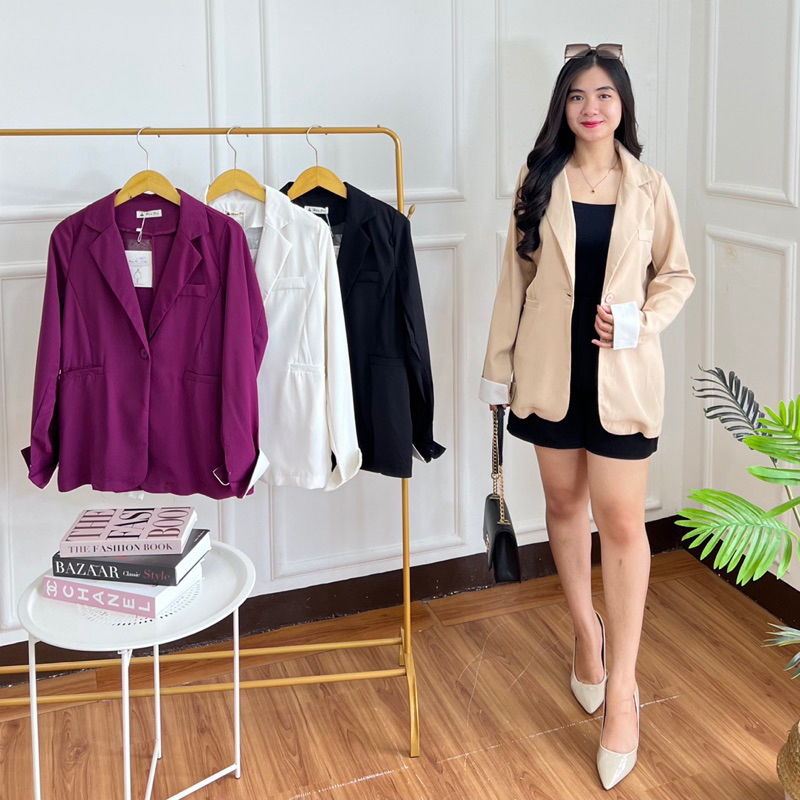 BLAZER WANITA IMPORT 8182 || BLAZER WANITA LENGAN PANJANG