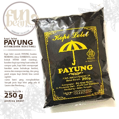 

Kopi lelet merek PAYUNG bubuk HITAM 250g