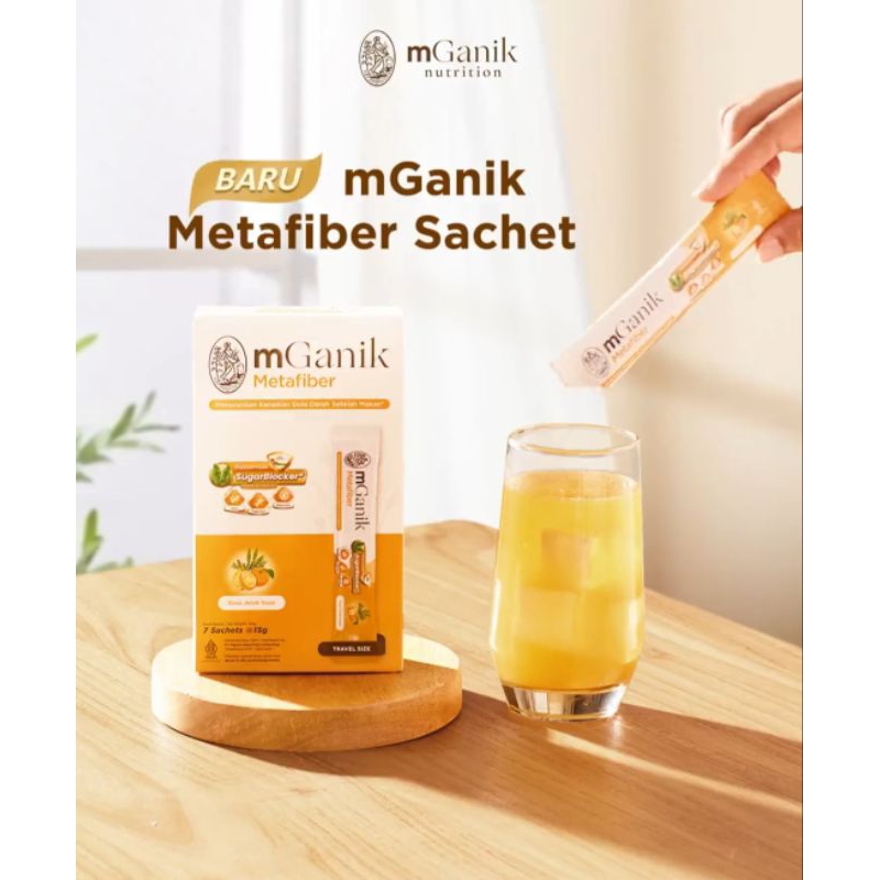 Mganik METAFIBER SACHET Original Baru untuk diabetes gula darah