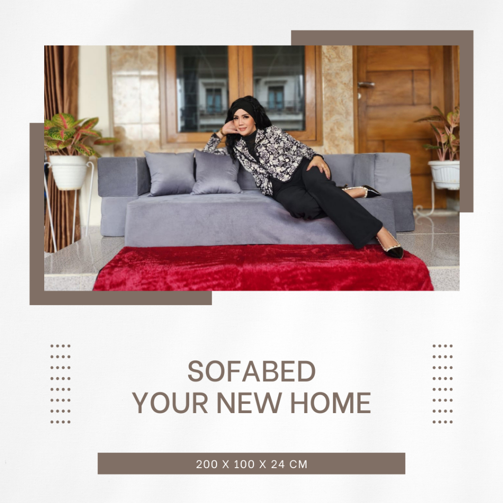 Sofabed Kasur Lipat Royal Foam Sofa Bed Multifungsi Ukuran 100x24x200