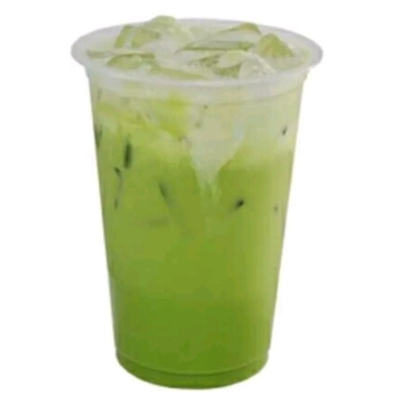 Green Ice Milk Tea Cup Besar