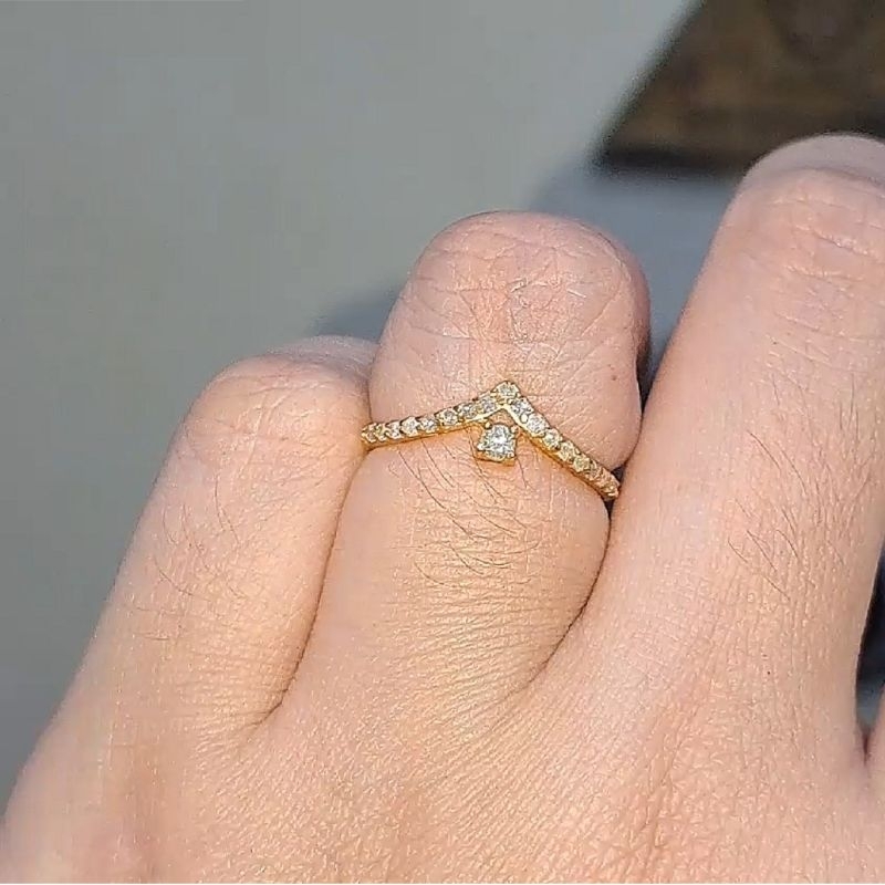 Cincin Berlian Wanita Fashion Natural Berlian Murah Intan Perak Original