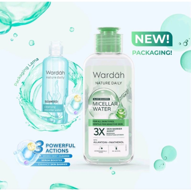Wardah Micellar Water Nature Daily Aloe Seaweed  100 ml