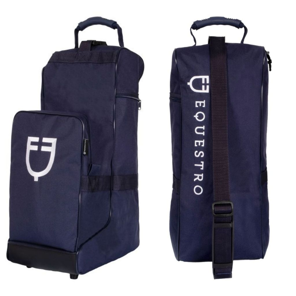 Tas Boots & Helm Berkuda Equestro Boots Helmet Bag Navy Waterproof Equestrian