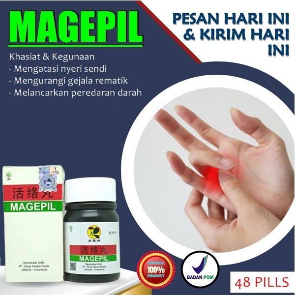 Magepil 48 Pil Huo Lo Wan Meringankan Gejala Rematik dan Nyeri Sendi Ampuh Asli Original