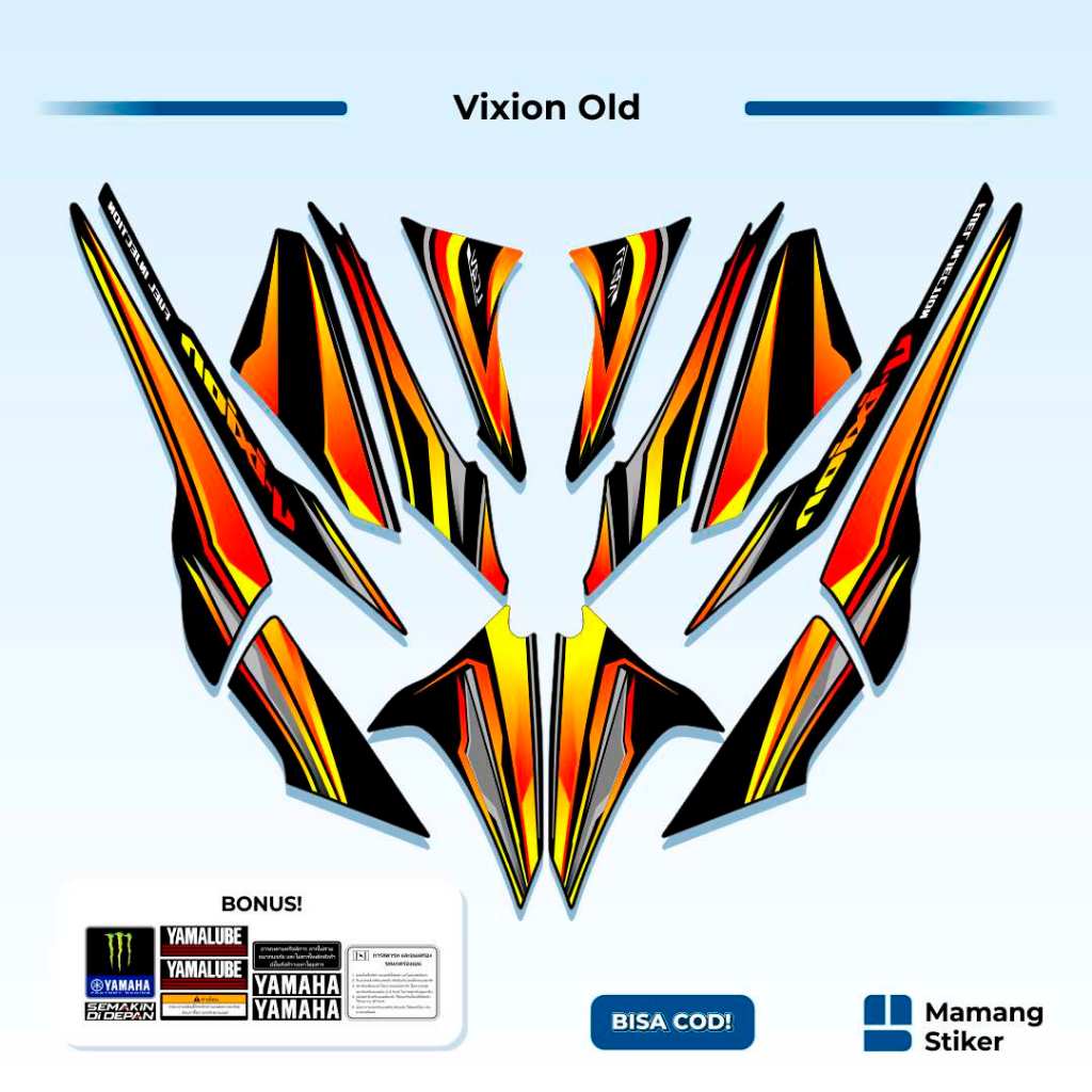 Striping Vixion Old Variasi (2) Original Exciter Redbull Road Race Thailand 150 150fz Api Simple SS 