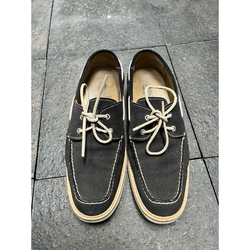 Hush Puppies Navy Suede Loafers