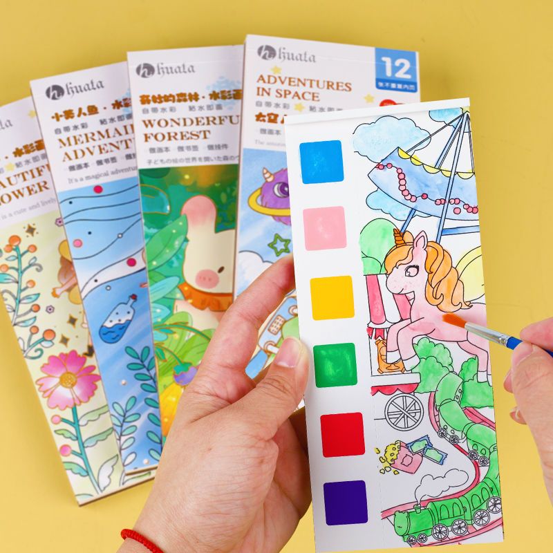 

1 SET PAKET LUKIS / Cat Air Buku Cat Mewarnai / PAKET MELUKIS ANAK / Watercolour Painting - Buku Gambar Anak Lukisan air