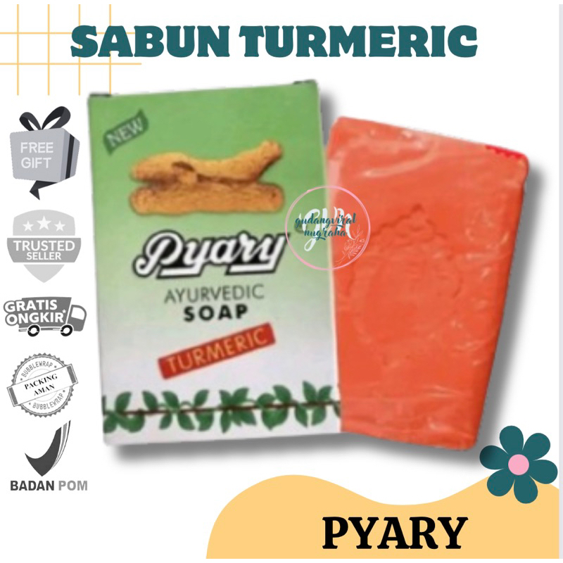 ~GVN~ PYARY AYURVEDIC TURMERIC SOAP SABUN PYARY TURMERIC