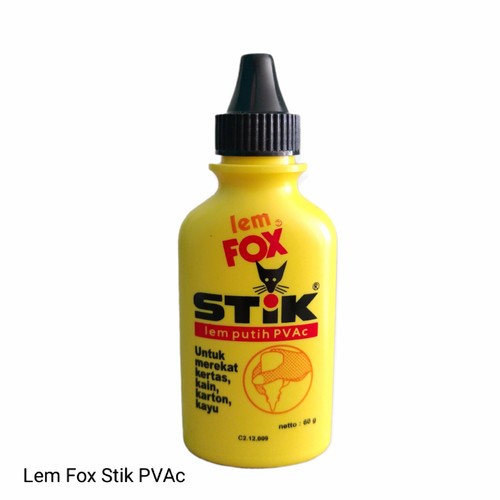 

LEM PUTIH PVaC 60 GRAM Botol Kuning | Perekat Kertas Praktis LEM FOX SERBAGUNA