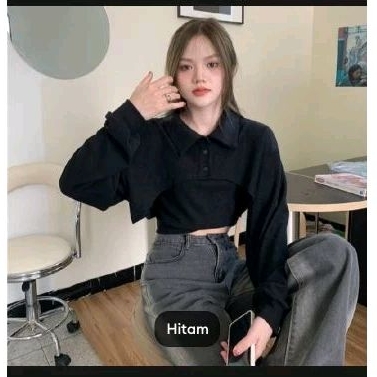 sweater crop sonia collar oversize|crop oversize style korea