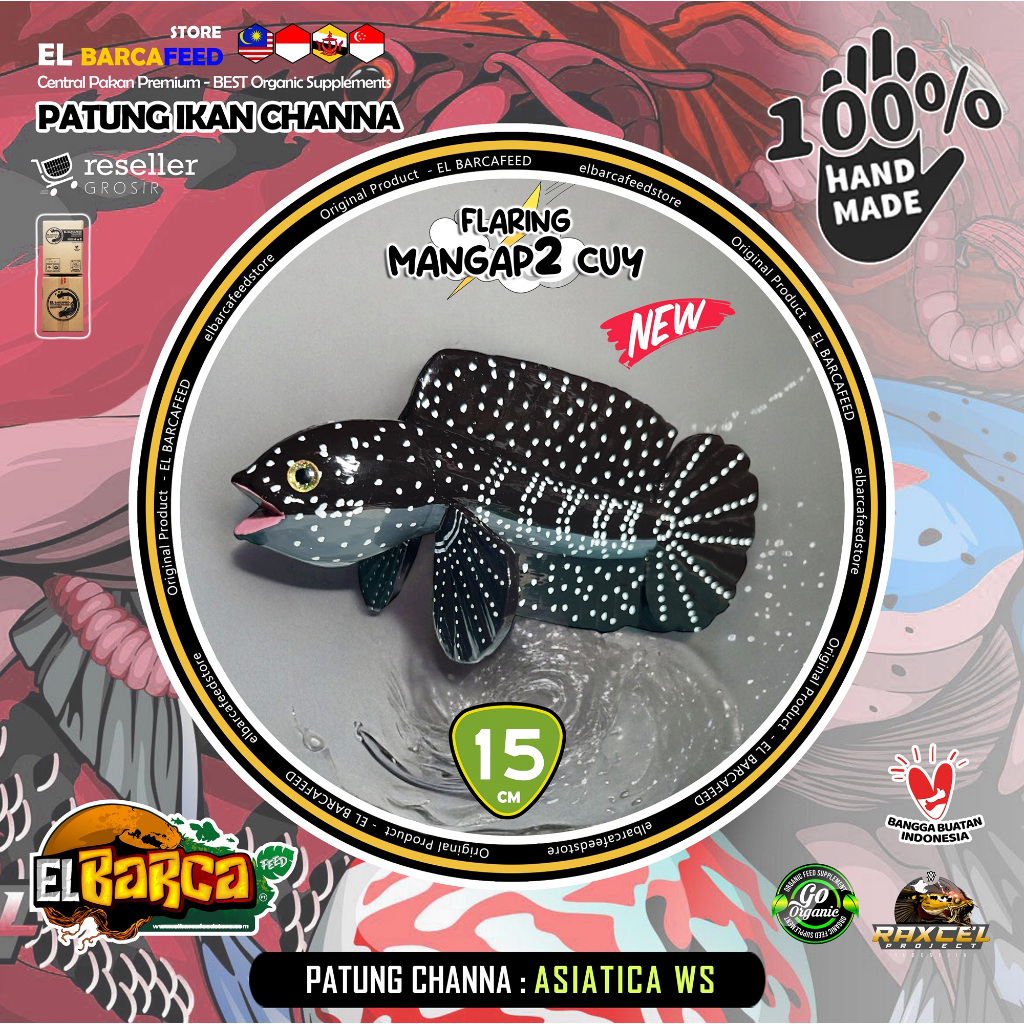 PATUNG CHANNA / REPLIKA CHANNA ASIATICA WS model Flaring Mangap-mangap (HANDMADE LIMITED)