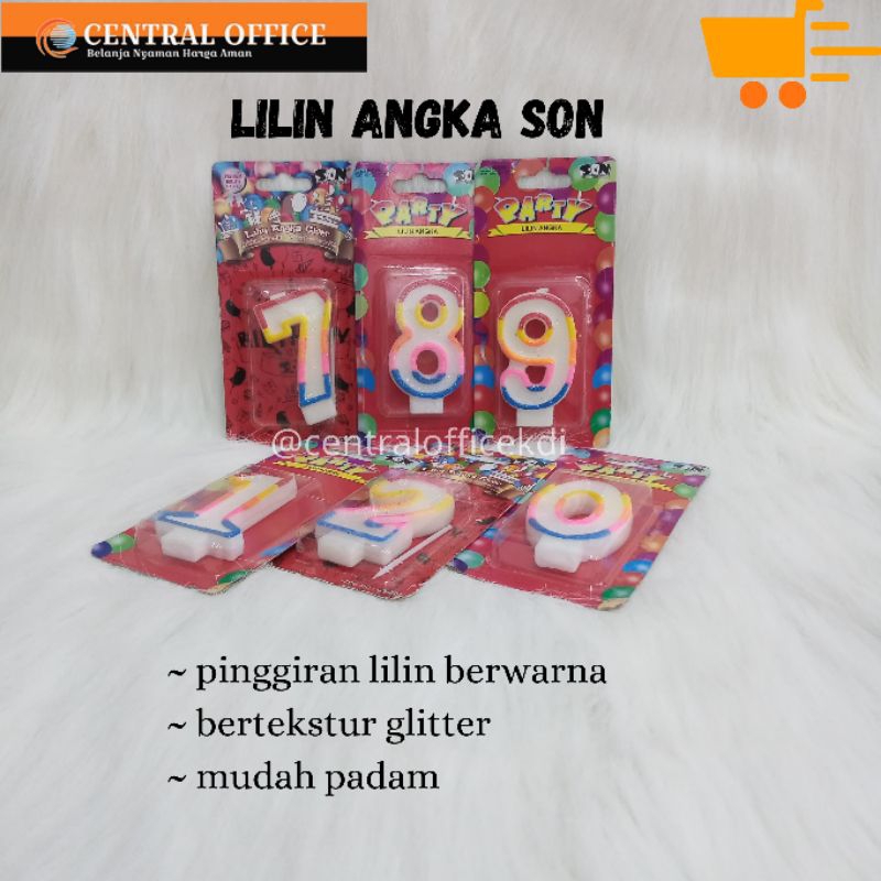 Lilin Angka Son/Lilin Angka Ultah Glitter Son/Lilin Ultah