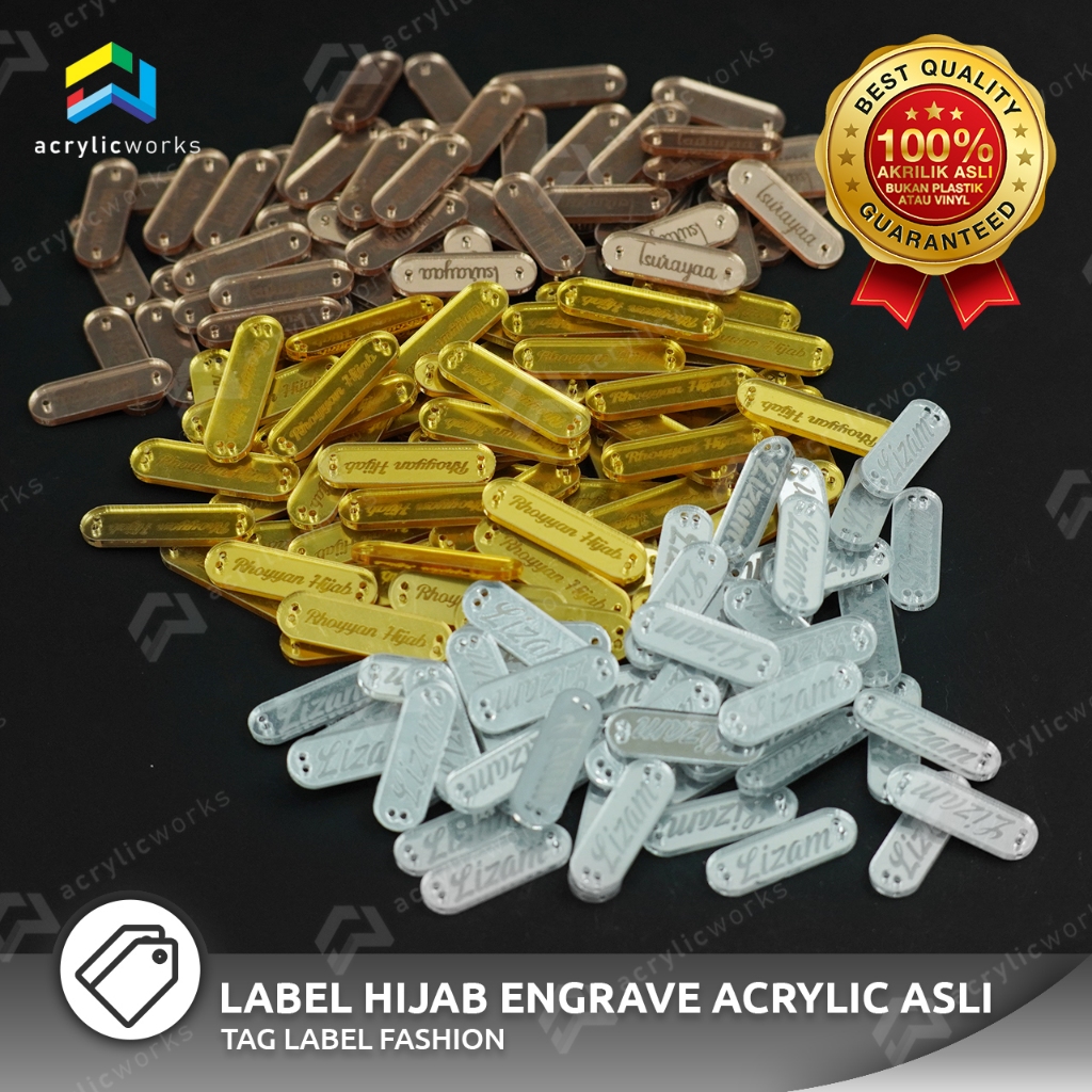 

Label Hijab/ LAbel Hijab Custom/ Label Hijab Akrilik
