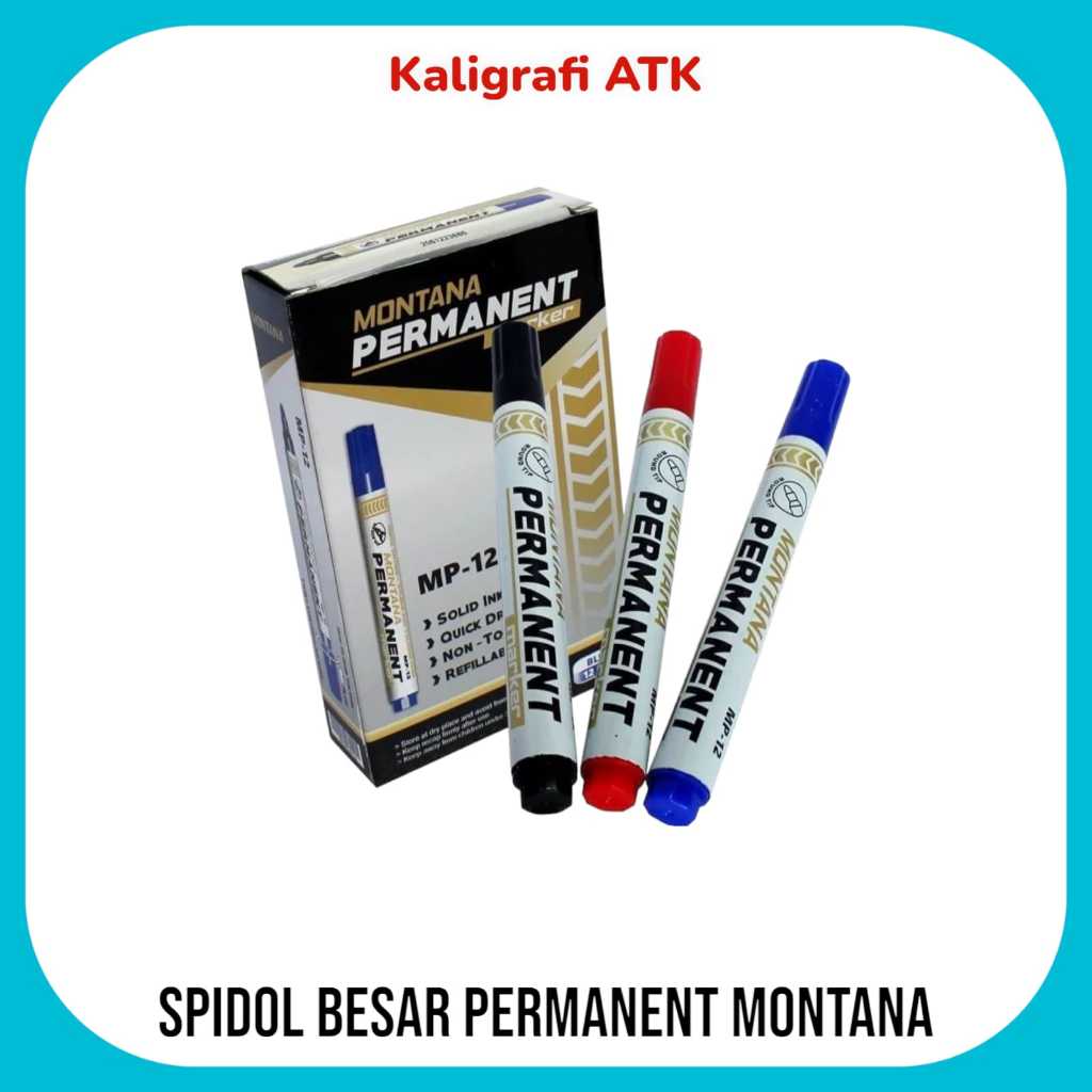 

Spidol besar permanent Montana TIDAK BISA DIHAPUS