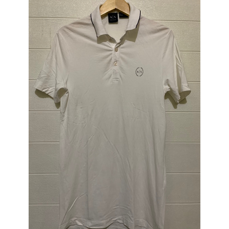 Armani Exchange White Polo Shirt Second Original