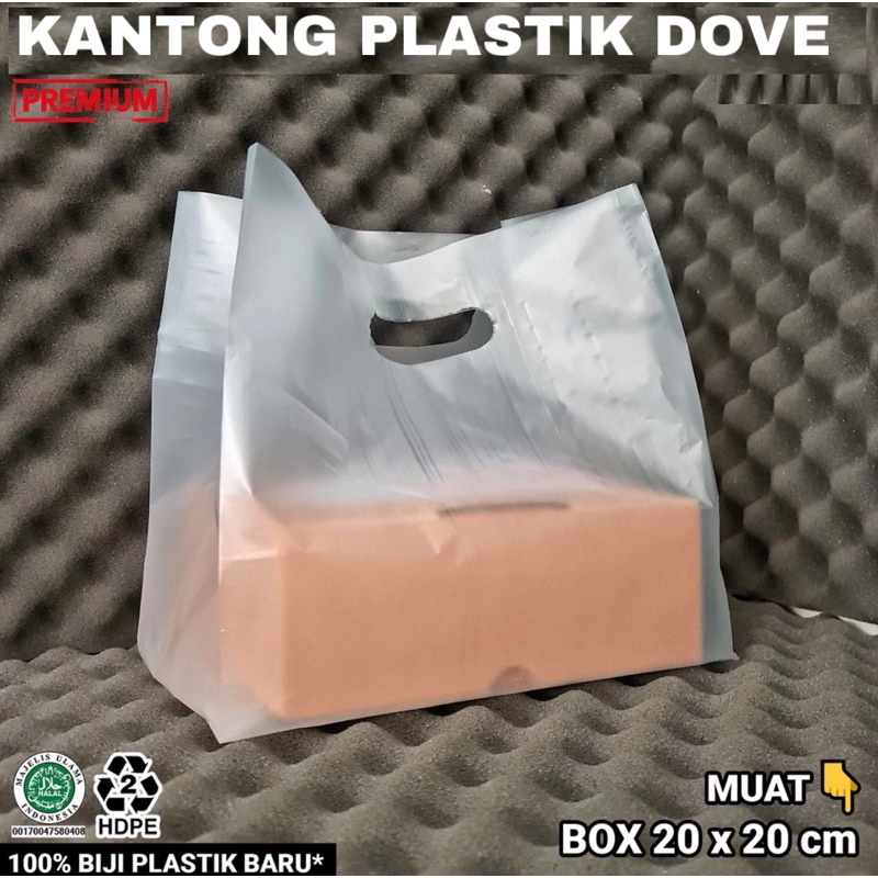 Plastik Plong Dove HD Polos Ukuran 26x40 Dan 26x35 / Plastik Packing Online Shop / Plastik Handbag /