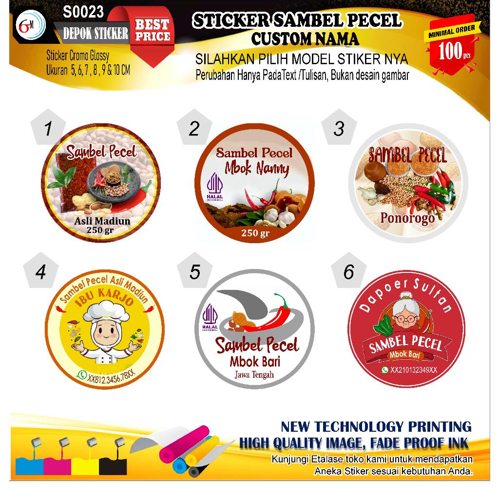 

Stiker label sambel pecel