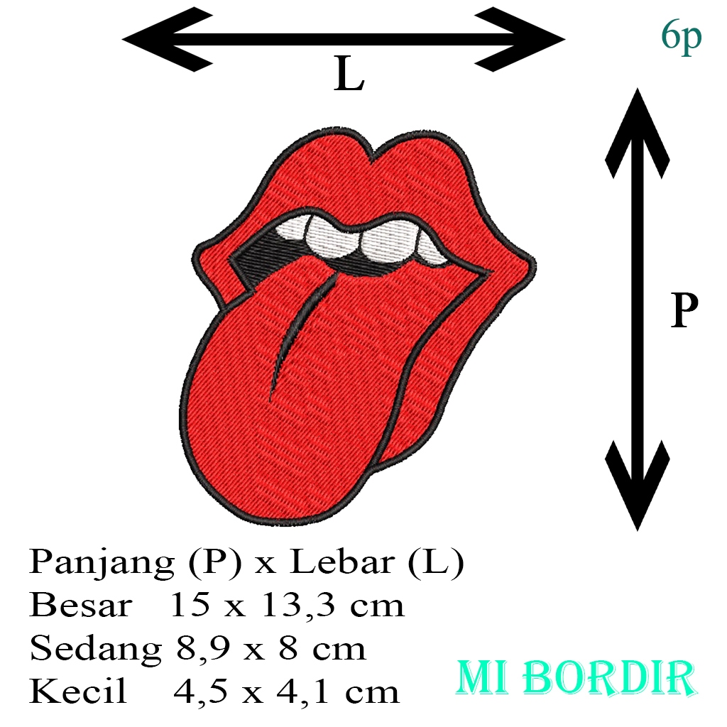 Patch / Emblem Bordir Rolling Stones