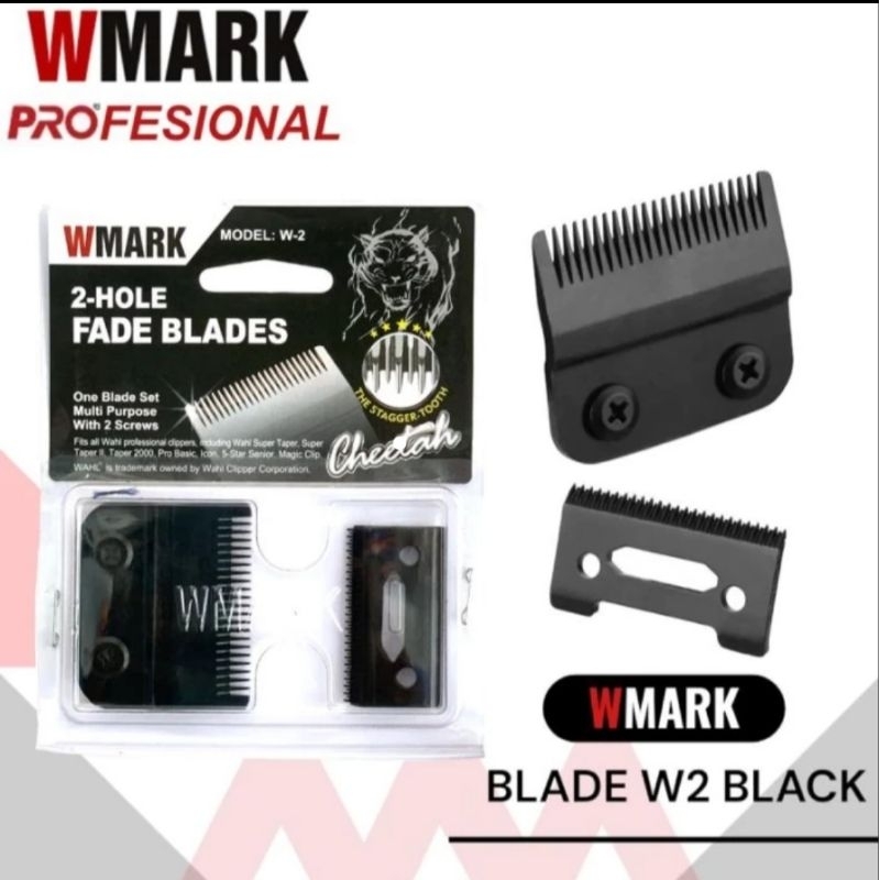 FGD WMARK Mata Pisau Cukur Blade WMARK W2 BLACK Stagger Tooth Untuk Cliper FADE Magic clip