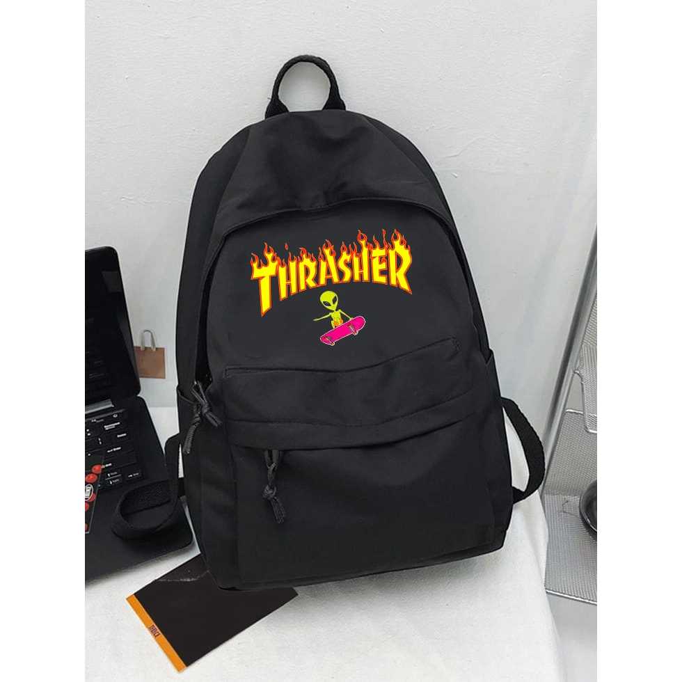 Tas Ransel Sekolah Pria Casual Terbaru 2024 Tas Kece Thrasher Skateboard Kekinian Termurah Besik Stm