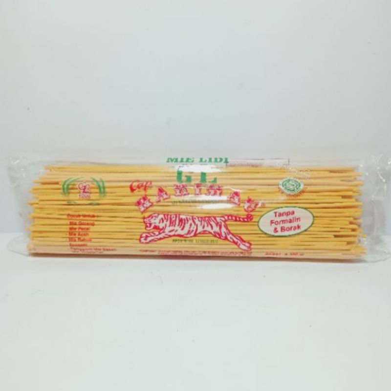 Mi lidi kuning GL cap harimau - mie kering gandum - mi gomak 500 g