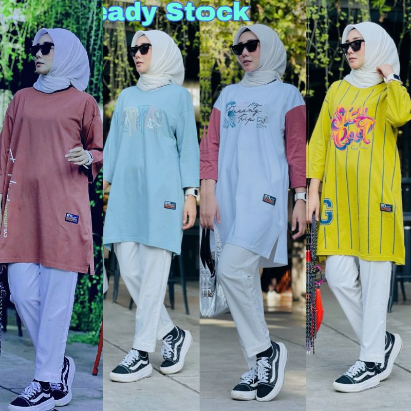 Kaos GYL Tunik Midi Oversize By GYL Authentic Original