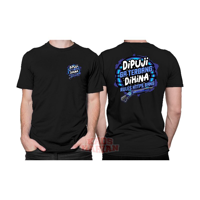 T-SHIRT KAOS DIPUJI GA TERBANG DIHINA RULES HT2PS BANG VERSI SG MAMBA FF