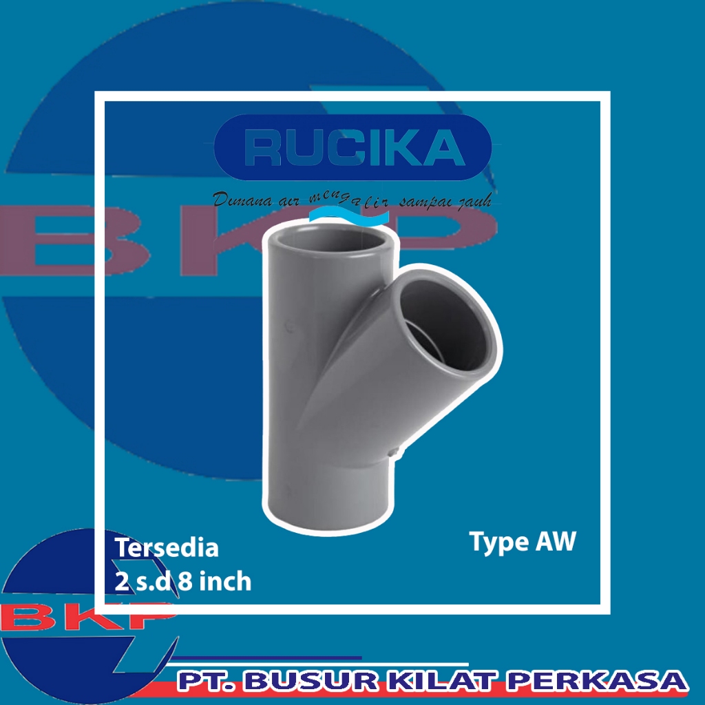 Y Branch 6 X 4 Inch Pvc Rucika Aw / Y 45 Rucika / Sambungan Pipa