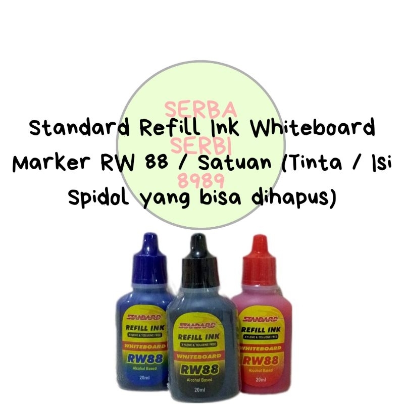 

Standard Refill Ink Whiteboard Marker RW 88 / Satuan ( Tinta / Isi Spidol yang bisa dihapus )