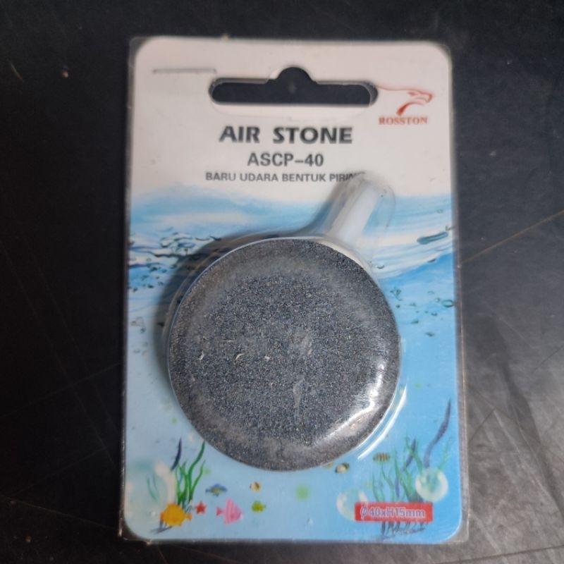 Aerator stone ASC 40 Batu Aerator bulat gepeng Air stone 4cm